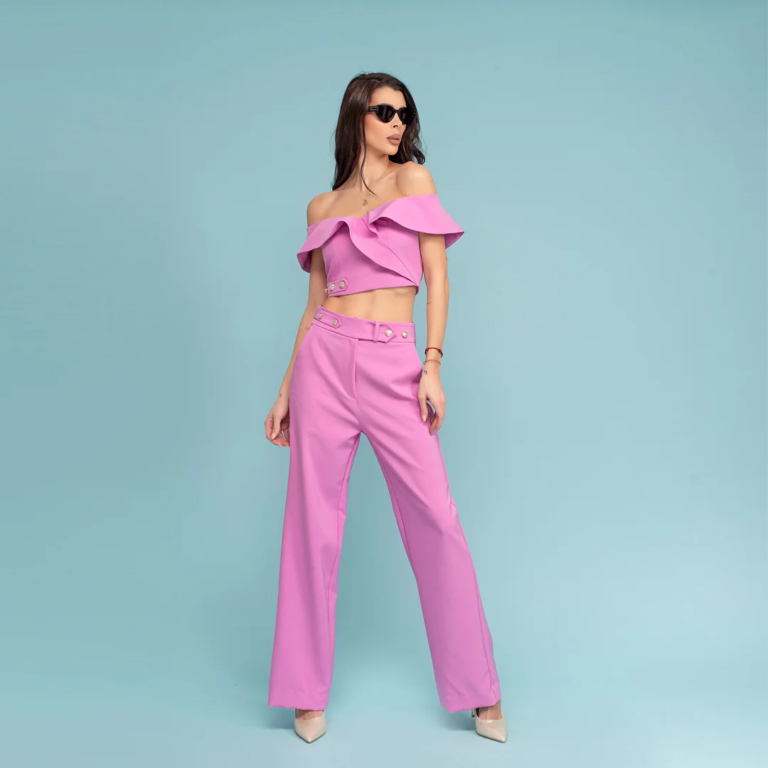 Свободен панталон с копчета