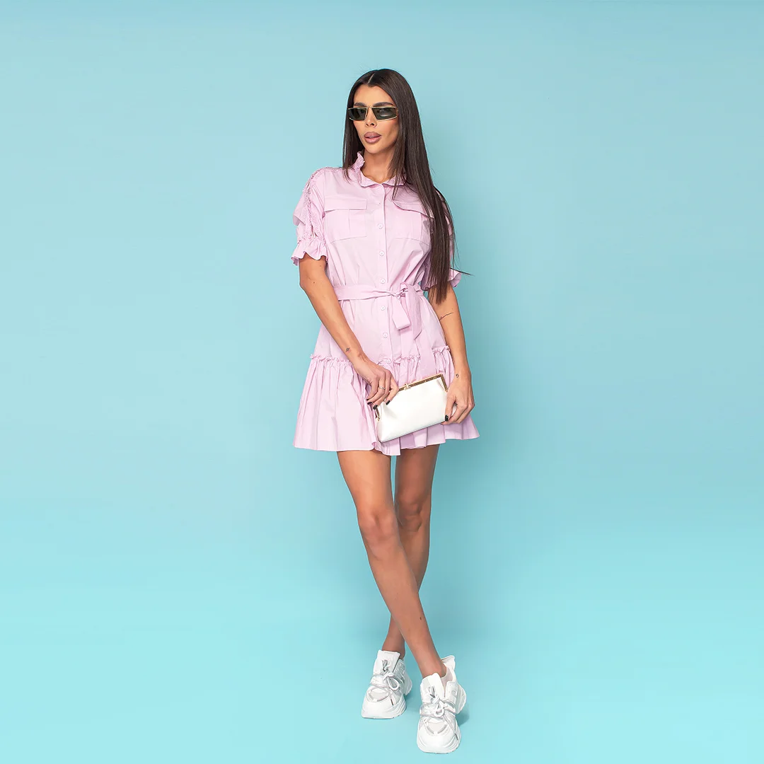 Рокля с волан