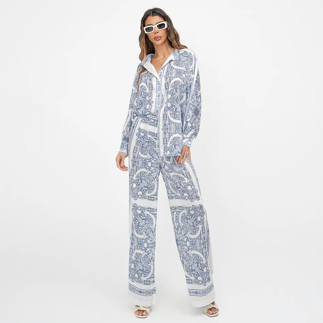 Свободен сатениран панталон