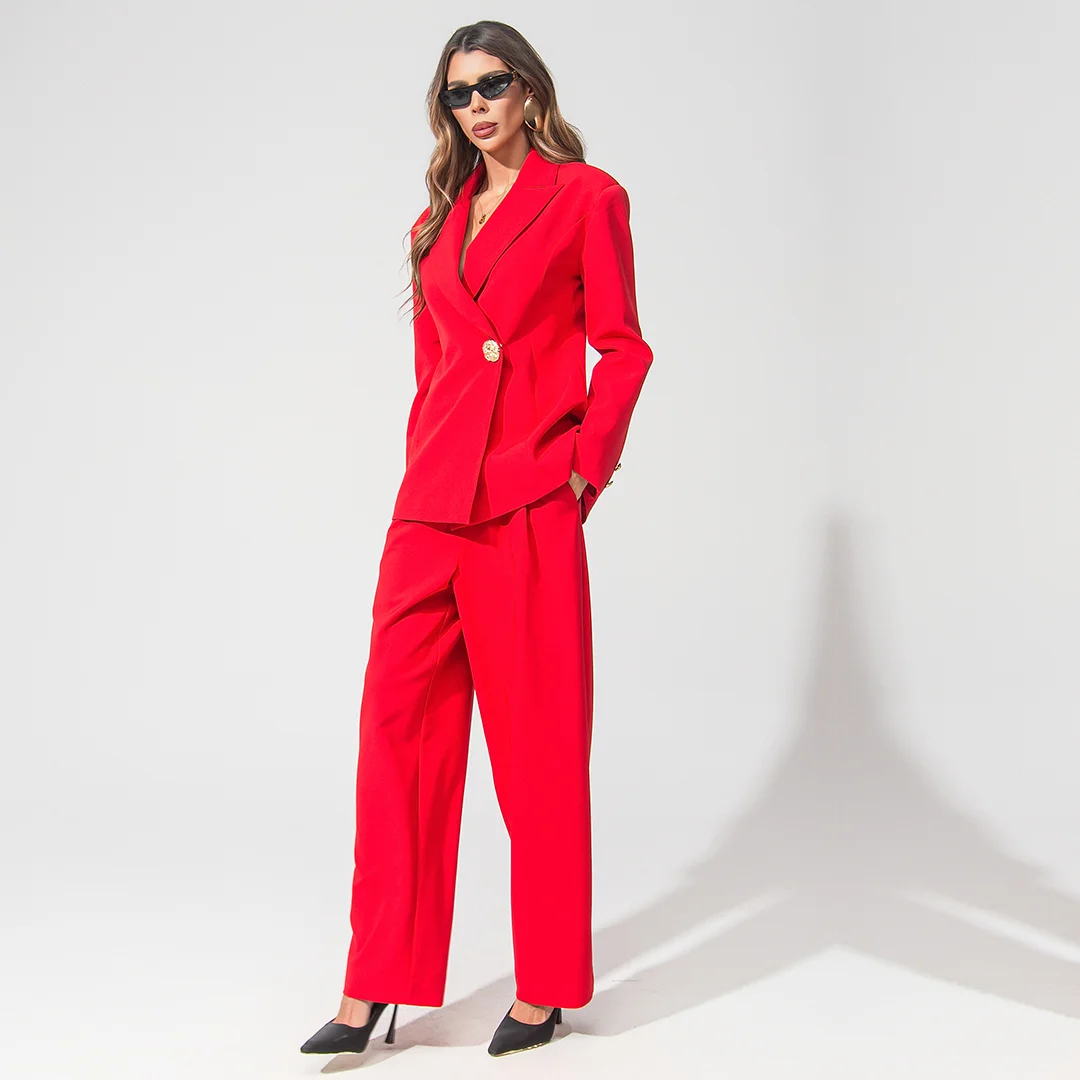 Оувърсайз панталон с двойни басти Junona