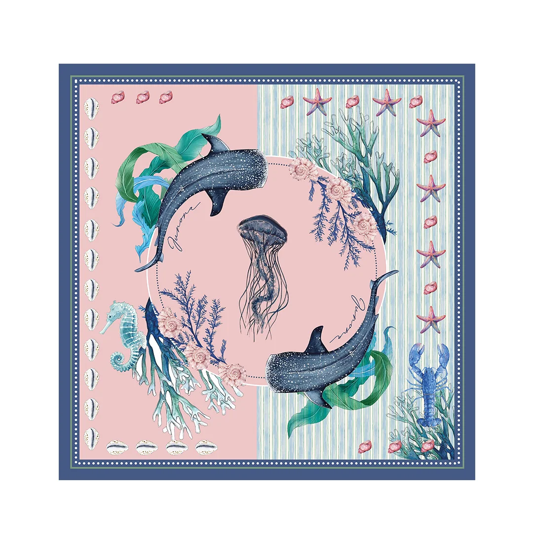 Шал в контрастен принт Junona